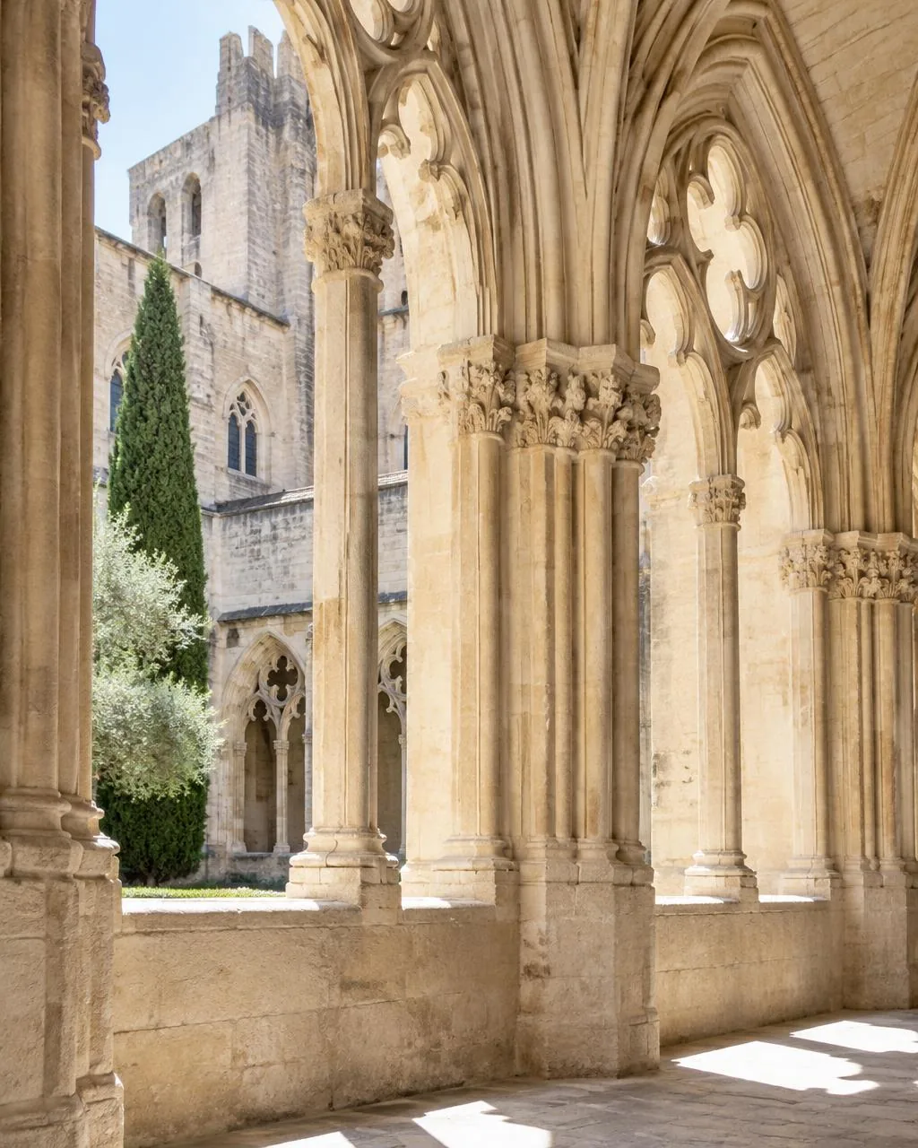 Évocation des arches et de la pierre blonde d’Avignon